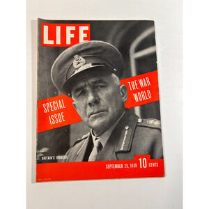 LIFE Magazine Sept 25 1939 WWII Special Issue Britain’s Ironside Vintage